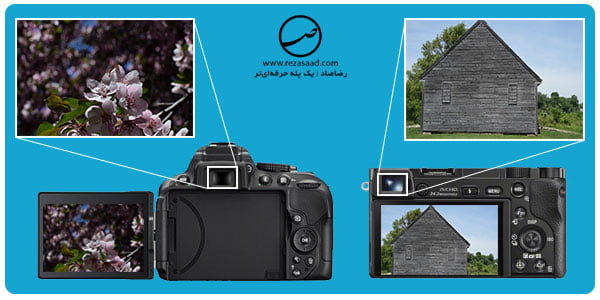 فرق دوربین بدون آینه mirrorless دوربین DSRL تفاوت رضاصاد