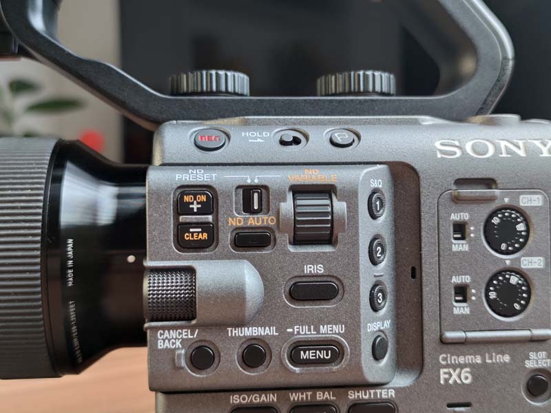Sony FX6 سونی دوربین فیلمبرداری سینمایی حرفه ای نقد و بررسی رضاصاد فیلتر ND